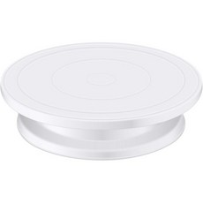 Marsrut 베이킹 돌림판 10.8 케이크 턴테이블 스피너 스탠드 장식 테이블 회전 원형 플라스틱 휠 페이스트리 쿠키 컵케이크용 장식용 터너 도구 용품1PC 흰색 Q16790, 1개