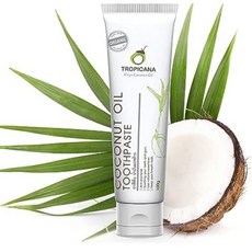 트로피카나 (Tropicana) 유기농 코코넛오일 천연 미백 치약 (무불소) 100g, 1개