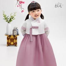 금동이한복 여보라꽃패치 아동한복 여아한복