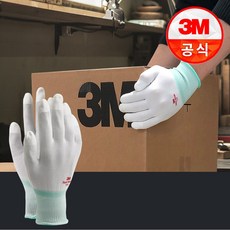 쓰리엠 슈퍼터프 프리미엄 손끝 코팅장갑 M, 화이트, 1세트