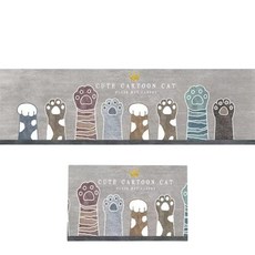 미끄럼방지 주방 발매트 2종 세트