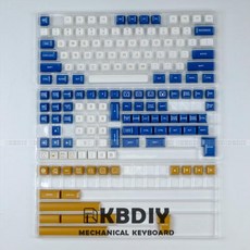 키캡 하이무 미드나잇 키보드 KBDiy 기계식 키보드용 164 키 SA 프로파일 Lilith PBT 커스텀 더블 샷 7U DIY 블루 GMK67