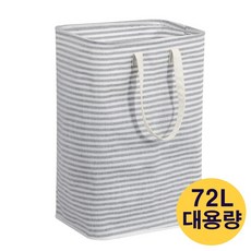 편한생활연구소 대용량 접이식 빨래바구니, 그레이