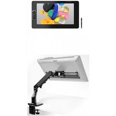 [해외 직배송] 와콤 신티크 프로 24 터치 4K 등급과 Cintiq Pro 24 및 32용 플렉스 암이 있는 24인치 그래픽 터치 디스플레이, 1, 단일옵션