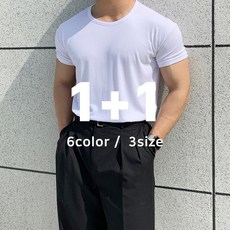[1+1+1] 3장묶음 남녀공용 오버핏 냉감 아이스 쿨 기능성 반팔 티셔츠 (4100-3)