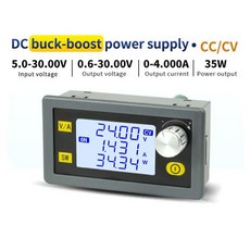 DC 벅 부스트 컨버터 CC CV 0.6-36V 5A 35W 전원 모듈 태양 전지 충전용 조정 한 공급 장치, 1개