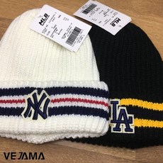 VEJAMA MLB 모직 모자 NY 니트 모자 가을 겨울 따뜻함 남녀 자수 비니 모자 VE06