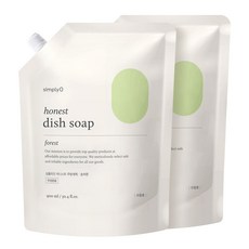 심플리오 어니스트 주방세제 리필 900ml 포레스트향, 2개