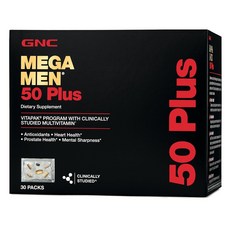GNC MEGA MEN 복용법
 GNC 메가맨 50 플러스 비타팩 30팩 Mega Men Vitapak 30 30회분 1개