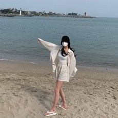 아이스린넨셔츠셋업밴딩반바지자켓세트