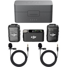 DJI Mic 2 TX 1 RX 충전 케이스 일체형 무선 마이크 인텔리전트 노이즈 캔슬링 아이폰용 안드로이드용 카메라 번들 2x 턴스타일 전방위 콘덴서 라발리에