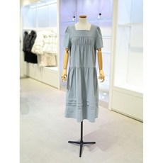 지컷 스퀘어넥 반팔 셔링 원피스 7224237007 1894873