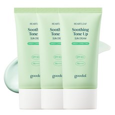 [증정] 구달 어성초 진정 그린 톤업 선크림 SPF50+PA++++, 3개, 50ml