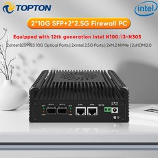 새로운 방화벽 PC 2x10G SFP + 2x226-V 2.5G 인텔 3 N355 N305 N150 N100 소프트 라우팅 2x NVMe DDR5 PC, Intel Core 3-N355, 01 CHINA, 01 8GB DDR5 256GB NVMe