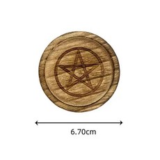 타로 용품 오각형 캔들 나무 컵 촛대 점 원소 장식품, Q. 오각형 단일 촛대의 직경 6.5cm