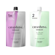 시세이도 프로페셔널 크리스탈라이징 알파H(건강모) + 에멀젼타입 1제 + 2제, 1세트, 400ml