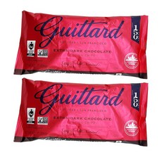 Guittard Baking Chips 63% Extra Dark Chocolate 기타드 베이킹 칩 엑스트라 다크 초콜릿, 326g, 2개