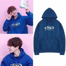 엑소 변백현 오세훈 같은 옷 후드 루즈핏 커플 코트