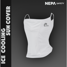 네파 NEPA 24년 아이스 이어 멀티 넥 스카프 안면마스크 페이스커버 자외선차단 쿨링 등산 골프 자전거 산책, 화이트