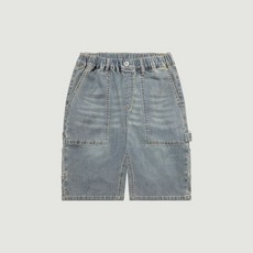 행텐틴즈 아동용 풀밴딩 쿨맥스 5부 카고 데님팬츠
