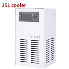 수족관 어항 필터 여과기 업소용 물 냉각기 20L/35L 물고기 탱크 쿨러 히터 시스템 일정한 온도 유지 장치 스테인레스 냉각 부품 파츠, 35L Only Cooler, US Plug, 1개