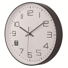 12인치 크리에이티브 개성 시계 북유럽 무음시계 가정용 거실 침실 석영 벽시계 도매78373, 검은 테에 흰 바탕, 12인치 지름 30CM, 1개