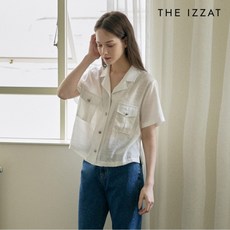 더아이잗뉴욕 더아이잗 플랩 포켓 오픈 칼라 블라우스 IP5P0BL031