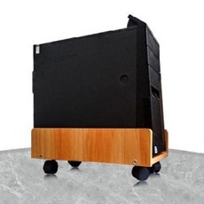 컴퓨터본체 받침대 이동식 트롤리 데스크탑 선반 본체 도르래 이동 트레이 심플 홈 오피스, 01 단풍나무(비닐발 1.5cm 두께)