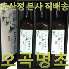 초산정 오곡명초 500ml x 3병 / 초산정오곡명초 전통식초 발효식초 오곡초 직송, 3개