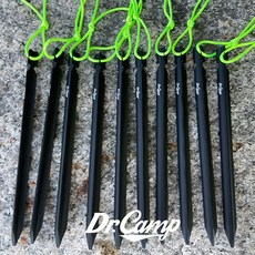 닥터캠프 초경량 텐트 타프 V 팩 단조 펙, 20개
