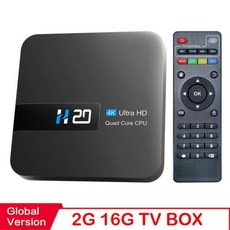 호환 스마트 안드로이드 TV 박스 10.0 H20 2GB 16GB 4K HD H.265 미디어 플레이어 3D 플레이 스토어 초고속 1080P 셋톱, [01] 미국 플매트 카펫 러그, 2) 미국 플러그 - 2G16G - hd미디어플레이어1080p