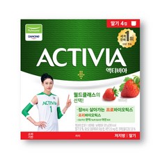 액티비아컵 딸기 풀무원다논 냉장 320g(80gx4입), 단품, 320g