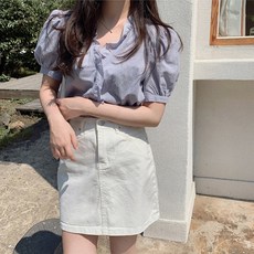 B164-3 아비츠 빅사이즈 프릴 블라우스 44-110