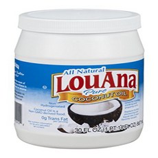 Lou Ana 100% Pure Coconut Oil 30oz Container 루아 나 100 % 순수 코코넛 오일 850.5g 용기, 1