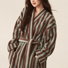 이너핏 커플 남여공용 호텔가운 극세사 밍크 프리미엄 스트라이프 가운 로브