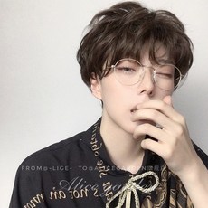 BLAVALLEY 남자가발 멋진 짧은 생머리 패션 통가발G9, 사진색
