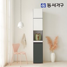 동서가구 소프 엔츠 비스포크 빌트인 광폭 슬라이드 400 주방렌지대 높은수납장 DNA114 착불, 그레이 올리브