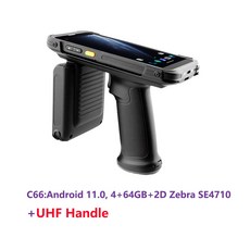 휴대용 볼륨 데이터 스캐너 리더 Chainway UHF 수집기 바코드 측정 안드로이드 C66 산업용 Pda RFID 11 NFC 2d QR, 영국, 11.0 2D UHF