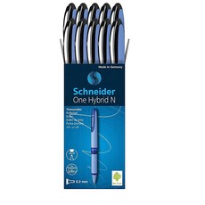 Schneider 하이브리드 N 롤러볼 0.3mm 하이브리드 니들 팁 펜 10개, 블랙, 블랙, 블랙