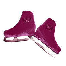 QDY 1 짝 피겨 아이스 스케이트 부팅 커버 따뜻한 벨벳 Overshoes 보호기, 상세페이지 참조 1, 로즈 레드1