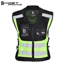 오토바이 하이라이트 반사 스트랩 작업 안전 러닝 사이클링 높은 가시성 조끼, XXXL, fluorescent color, 1개