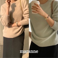 [베이지 당배]보웬 홀가폭스 라운드 니트