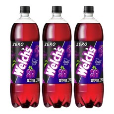 한국BS 웰치스 제로 그레이프맛 캔, 1.5L, 3개