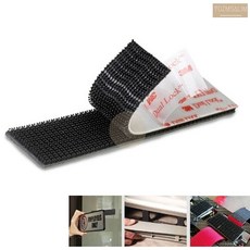 3M 듀얼락 25MM X 1M 양면 밸크로 찍직이 탈부착 태이프 블랙, 단일상품