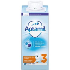 영국직송 Aptamil 3 Toddler 베이비 밀크 Ready to 드링크 Liquid Formula 1-3 Years 200ml 압타밀, 9개