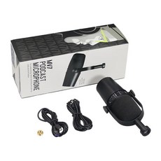모든 금속 USB XLR 다이나믹 마이크 MV7 마이크 팟캐스트 녹음 라이브 스트리밍 게임용 마이크, 01 Black