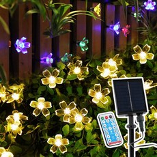 태양광 LED 가랜드 줄 조명 꽃송이 트리등 PLUS 파티라이트, 태양광 꽃송이 트리등 PLUS-칼라