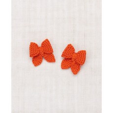 [MISHA&PUFF] 미샤앤퍼프 24SS 키즈 헤어핀 Baby Puff Bow Set MP145001_Tomato