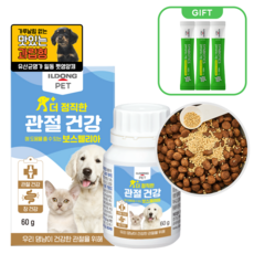 일동펫 비오비타펫 더 정직한 관절 건강 보스웰리아 강아지 고양이 영양제 유산균 60g, 혼합맛(황태/닭가슴살), 1개, 뼈/관절강화,장 건강