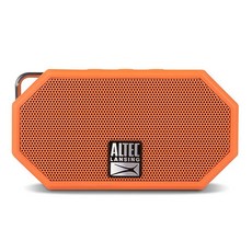 Altec Lansing 미니 H2O - 무선 블루투스 방수 스피커 플로팅 IP67 휴대용 강력한 베이스 풍부한 스테레오 시스템 마이크 30피트 범위 경량 6시간 배터리 아쿠아 블, Orange